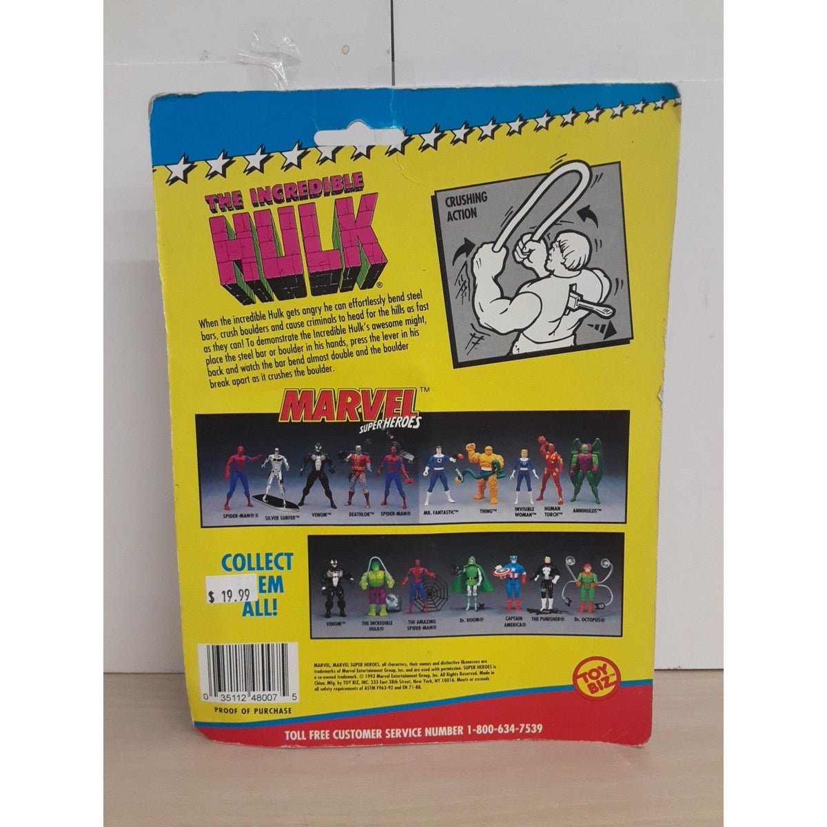 Marvel Super Heroes Hulk 1993 ToyBiz
