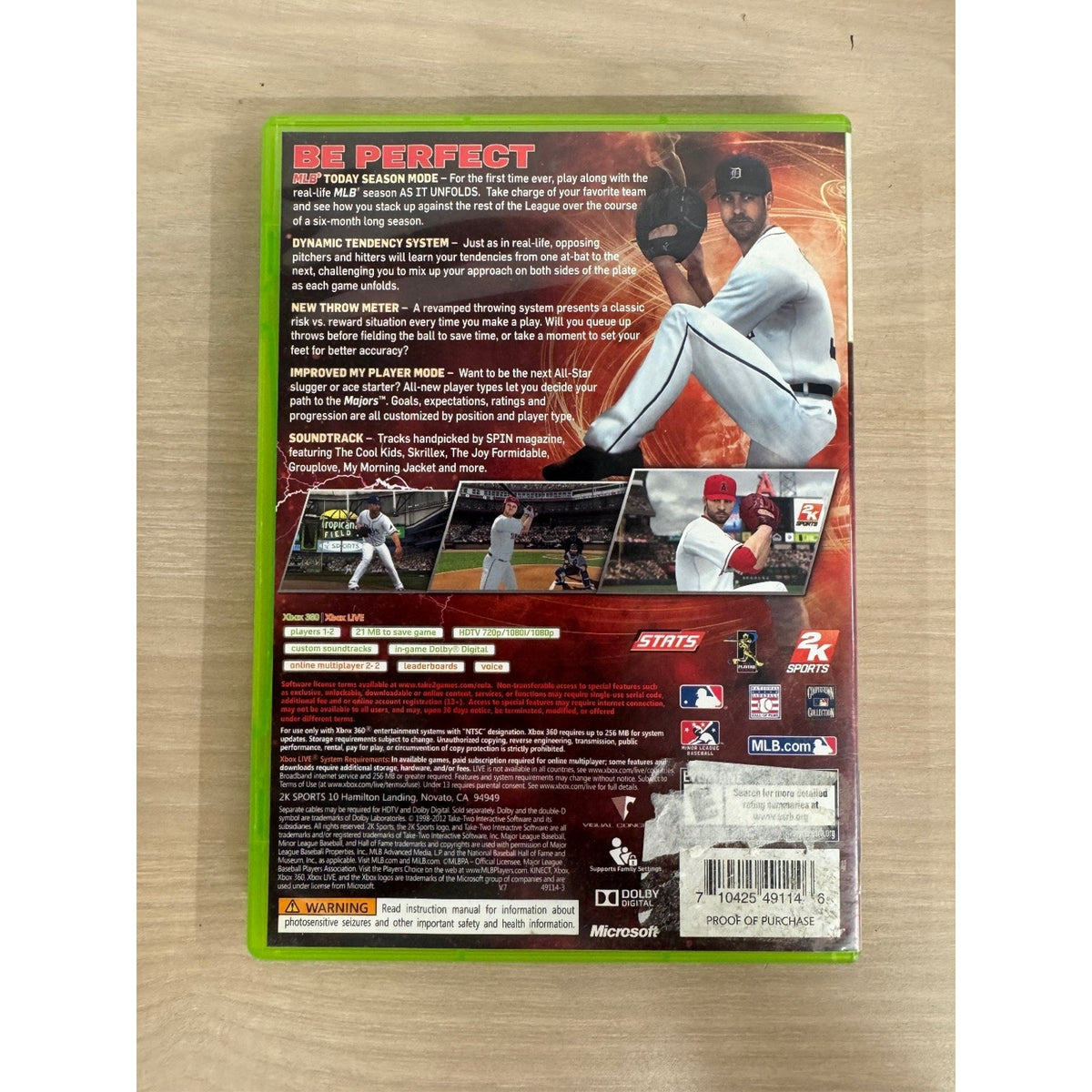 Major League Baseball 2K12 Xbox 360 Video Game Sports Baseball NTSC Multiplayer