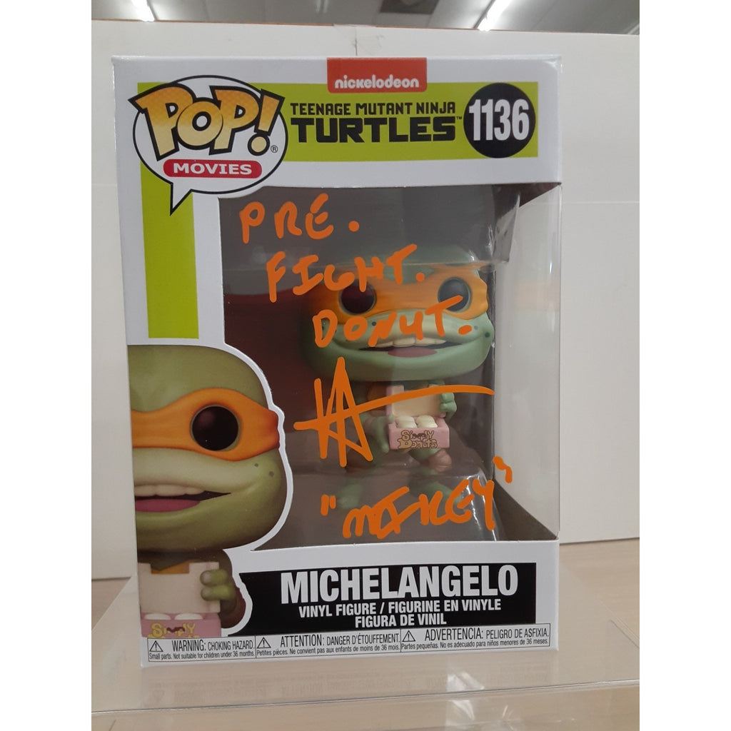 Funko POP TMNT 1136 Michelangelo Autograph Robbie Rist Signed No COA Inscribed