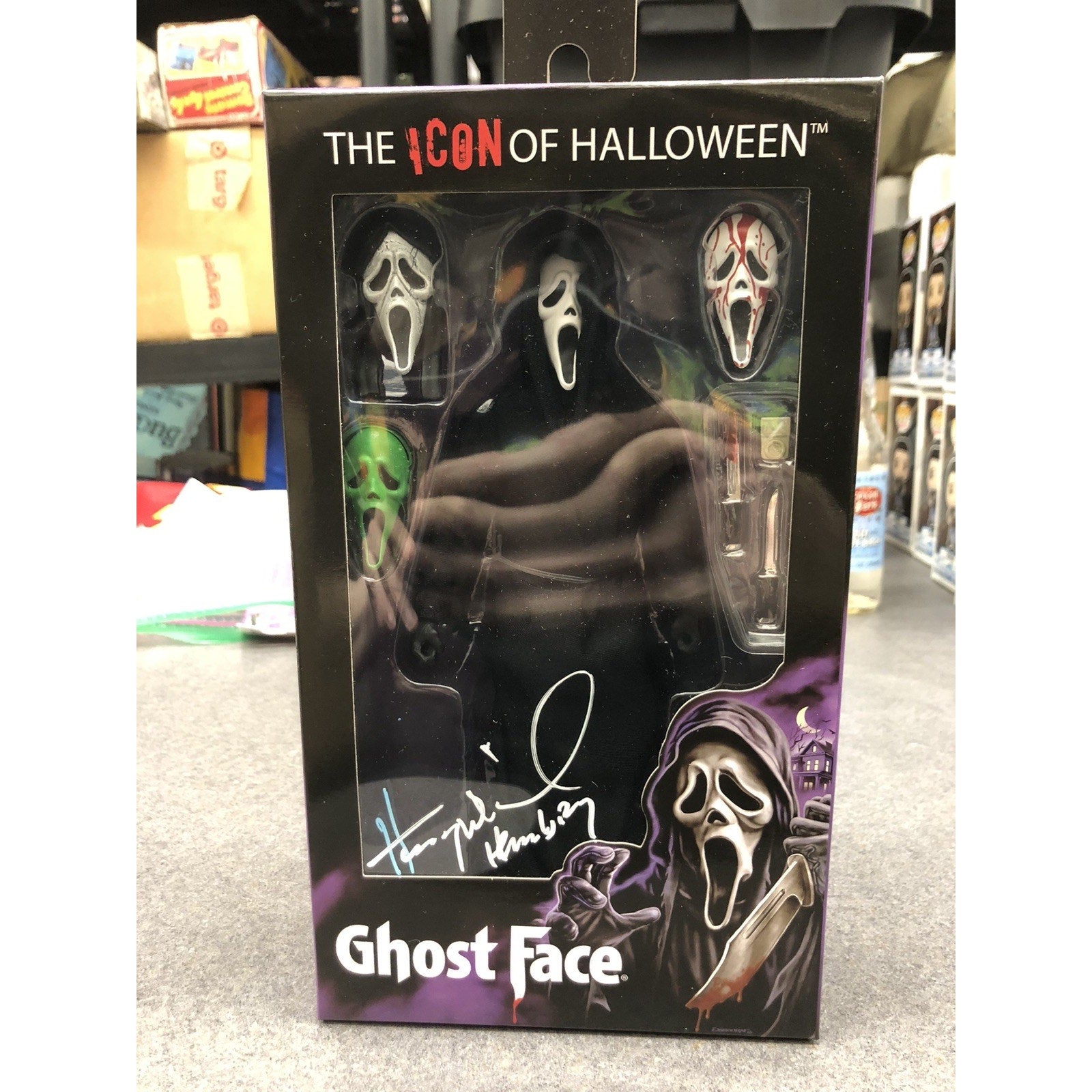 Henry Winkler Signed Himbry NECA Ghostface- The Icon of Halloween Auto PSA CoA