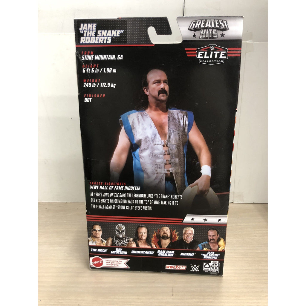 Jake The Snake Roberts Signed Figure WWE Elite Greatest Hits Autograph PSA COA