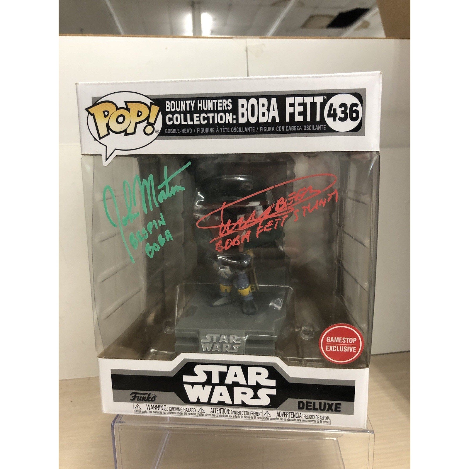 Funko Pop Star Wars Bounty Hunters Boba Fett Vinyl Figure - Signed