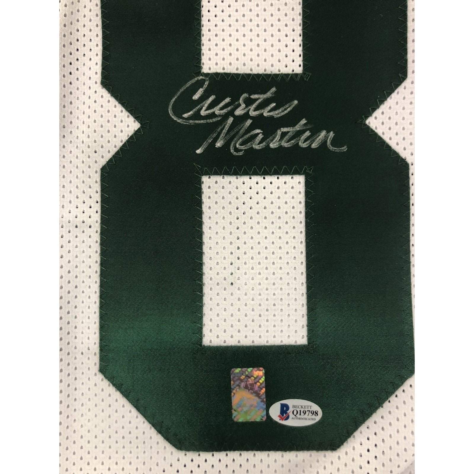 Curtis Martin Signed Jersey Autograph Beckett COA Jets