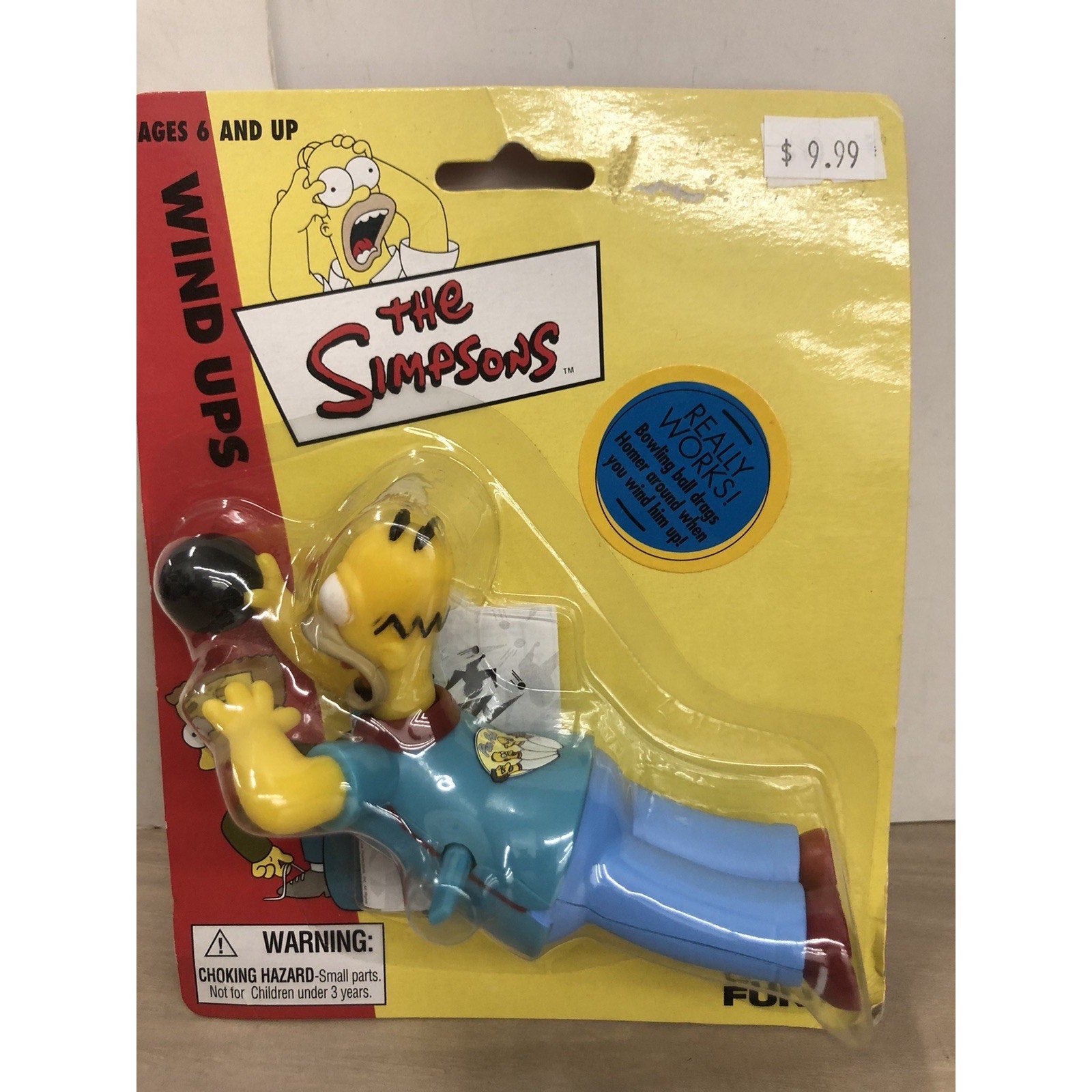 The Simpsons Bowling Homer Series 1 Wind Up Basic Fun Toy