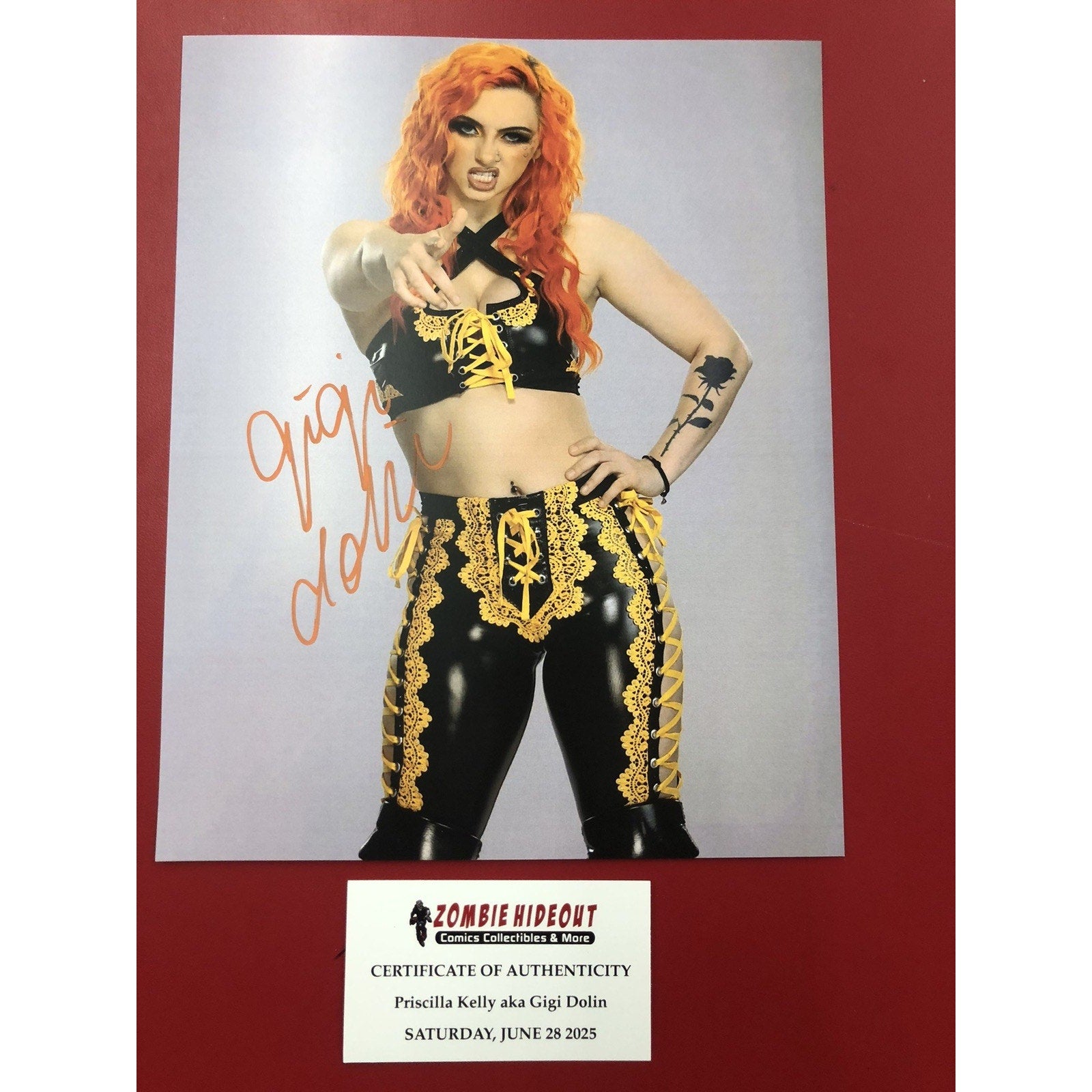 Gigi Dolin AKA Priscilla Kelly 8x10 Photo Autograph Signed WWE NXT Store CoA