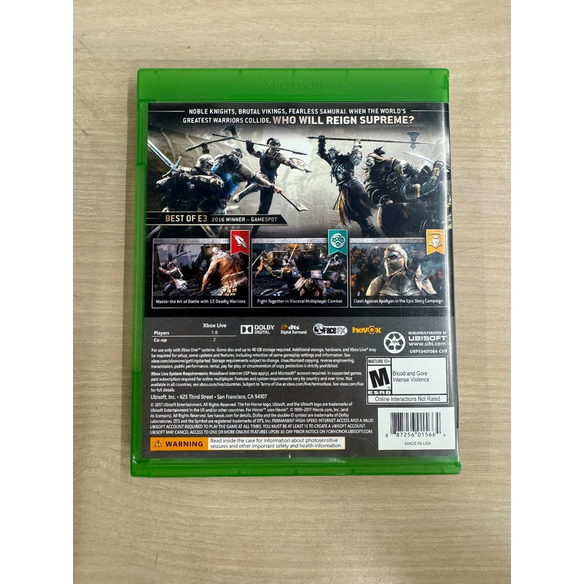 For Honor Legacy Battle Pack Xbox One Video Game Multiplayer Ubisoft