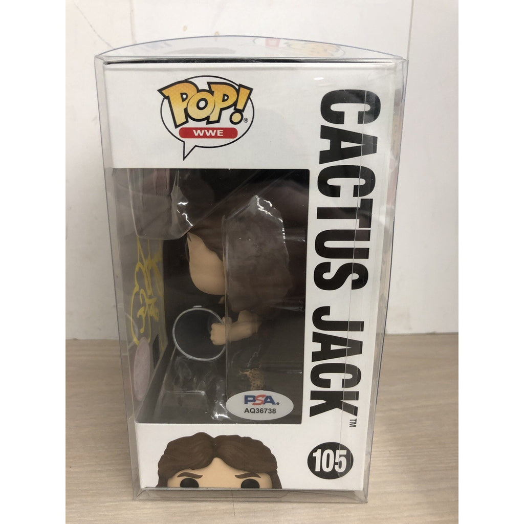 Cactus Jack Signed Funko Pop #105 W/ Inscription Autograph PSA CoA Mick Foley
