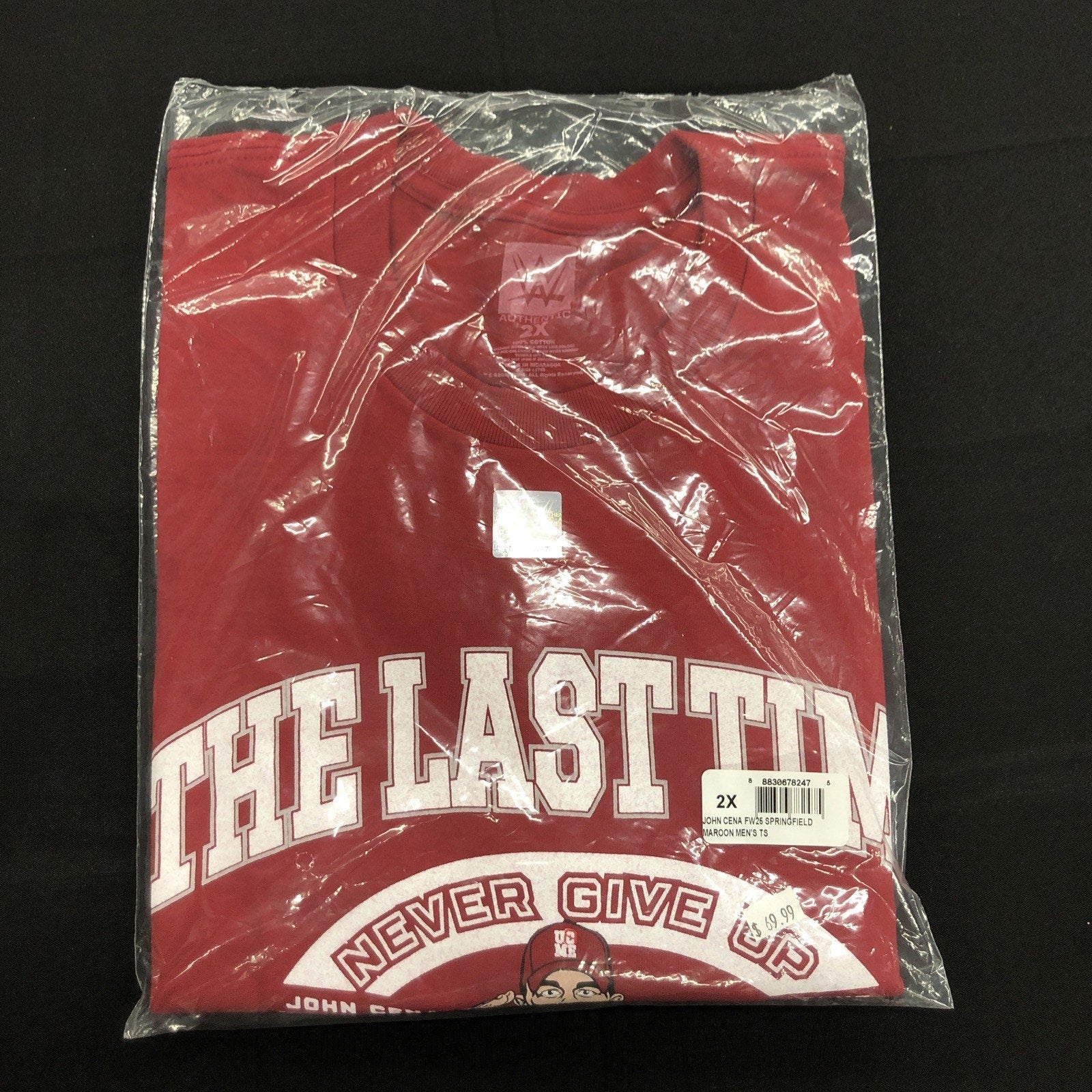 WWE John Cena Farewell Tour 2025 Springfield Maroon T-Shirt 2XL