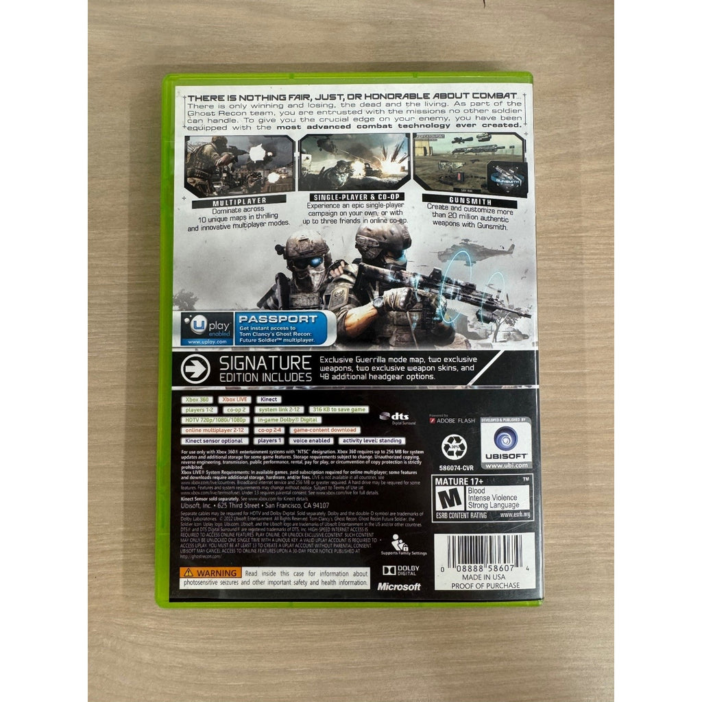 Tom Clancy's Ghost Recon Future Soldier Signature Edition Xbox 360 Video Game