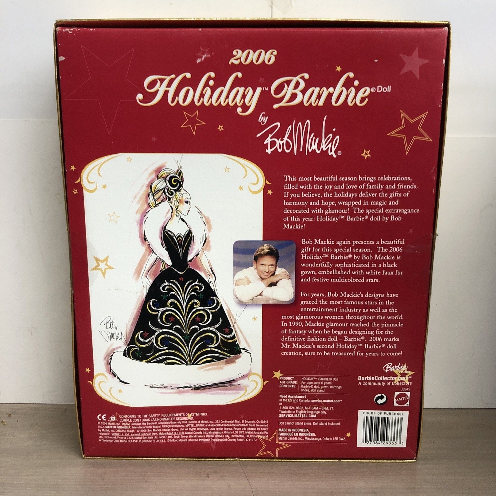 Mattel Holiday Barbie Doll By Bob Mackie - 2006 Collector's Holiday Edition