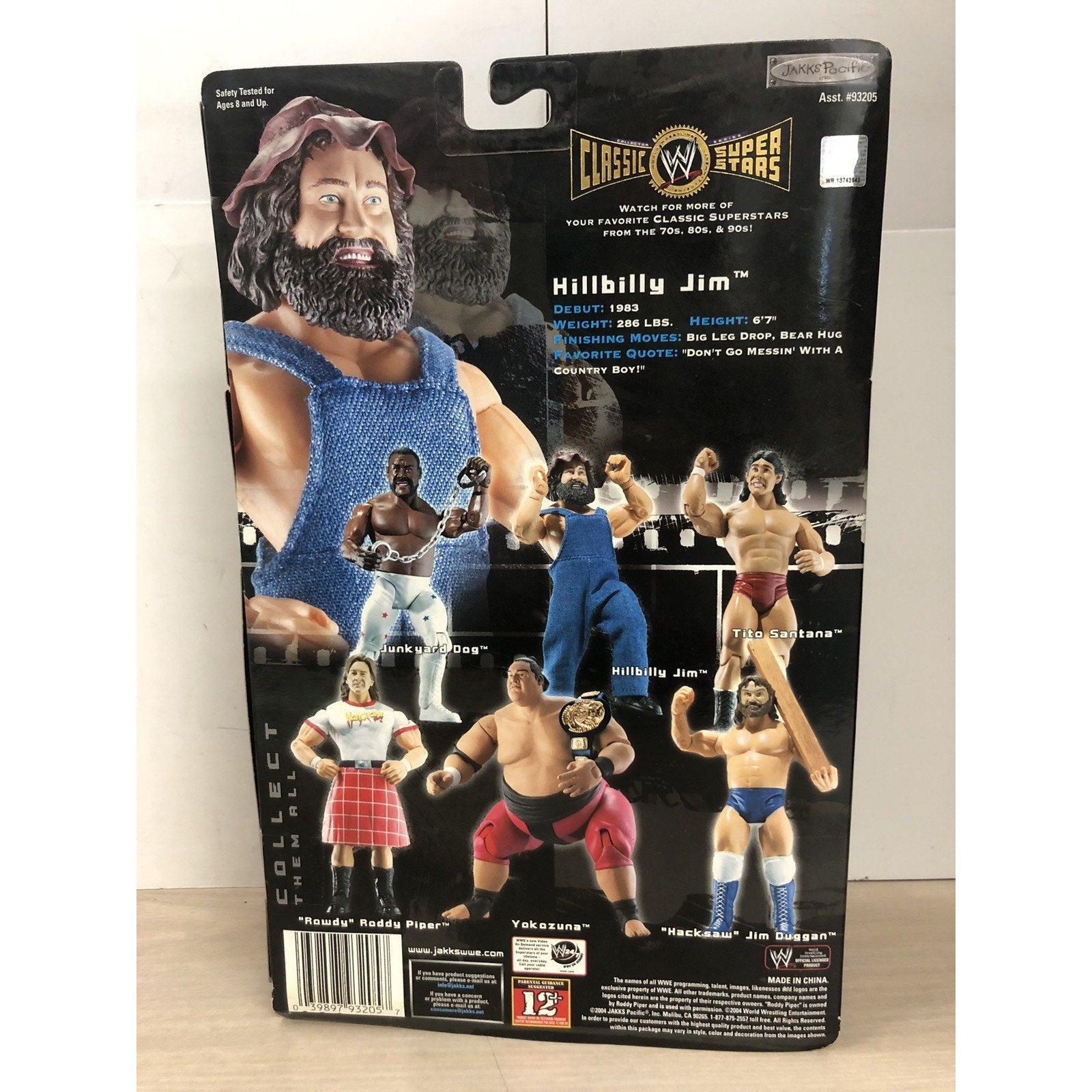 WWE Classic Superstars Hillbilly Jim Limited 1 of 5000 Signed Autograph NO COA