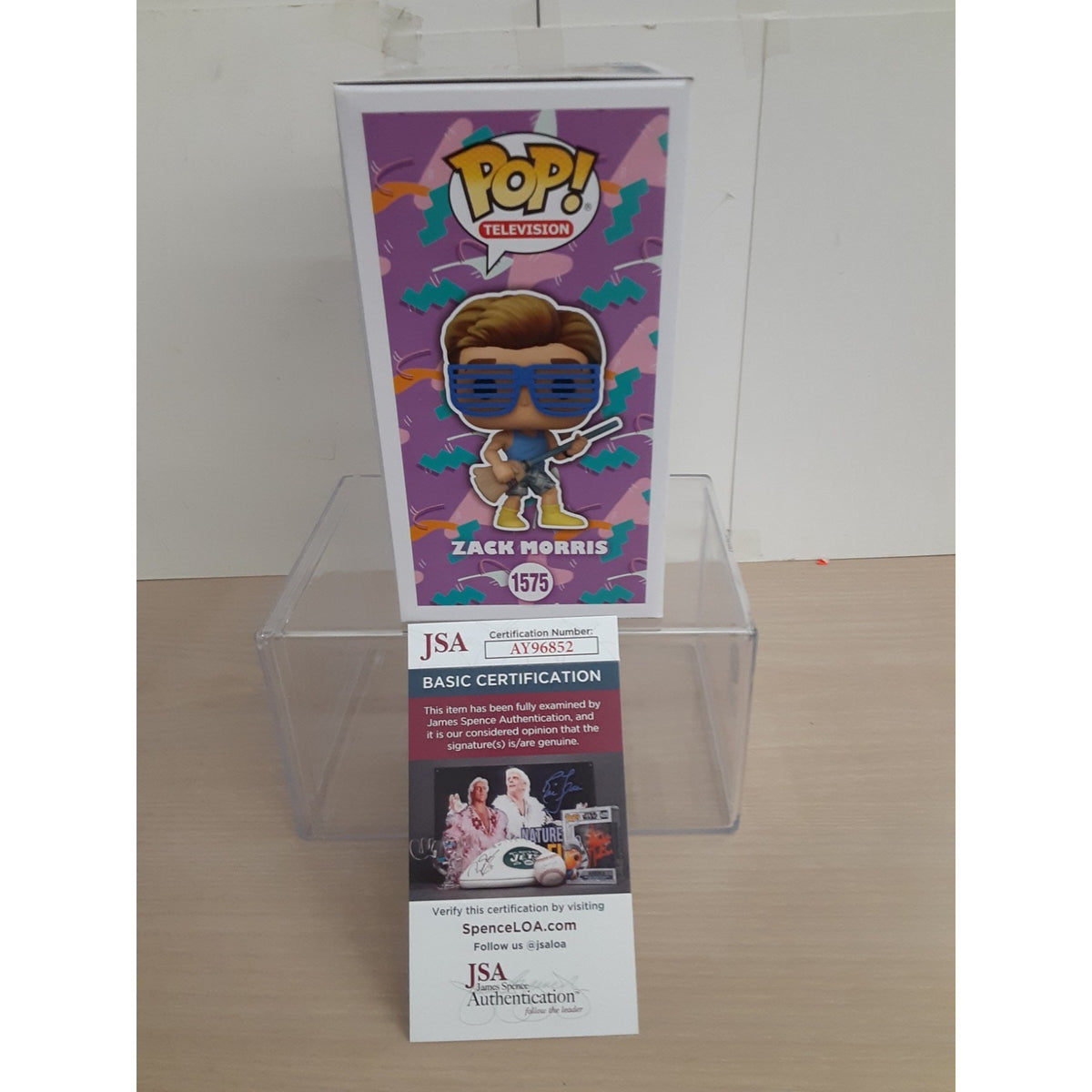 Funko Pop! Television Zack Morris #1575 Signed By Mark-Paul Gosselaar JSA COA
