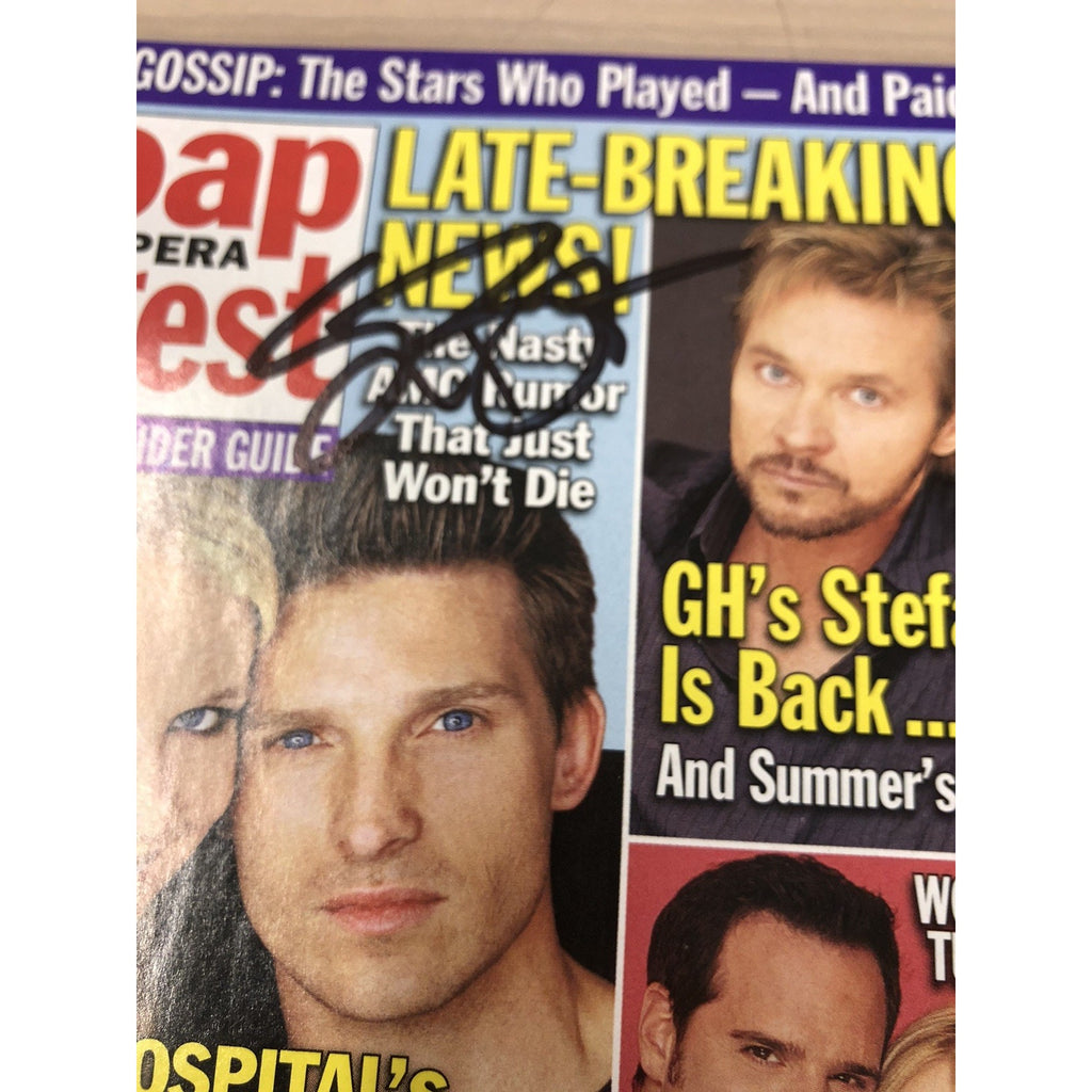 STEVE BURTON SIGNED SOAP OPERA DIGEST JUNE 10, 2003 GENERAL HOSPITAL AUTO CoA