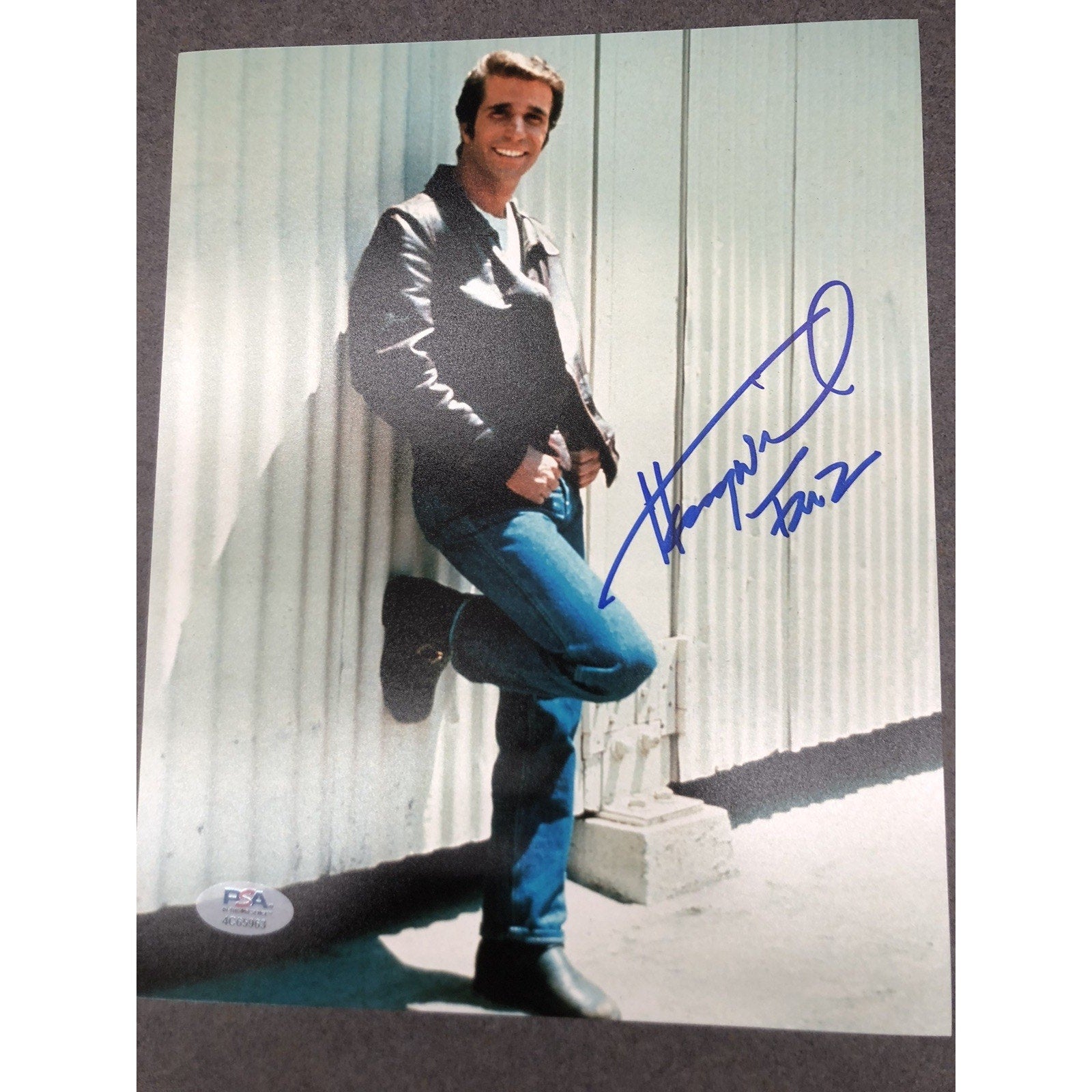 Henry Winkler Happy Days Fonzie signed 8x10 PSA/DNA Autograph Inscribed FONZ
