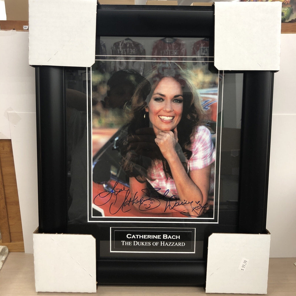 Catherine bach - dukes of Hazzard - signed 8x10 COA (Zombie Hideout) Framed