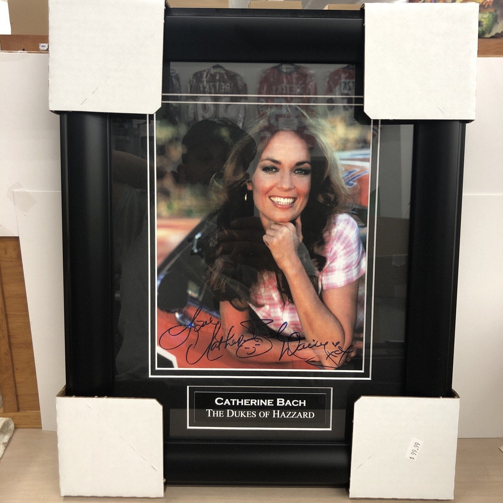 Catherine bach - dukes of Hazzard - signed 8x10 COA (Zombie Hideout) Framed