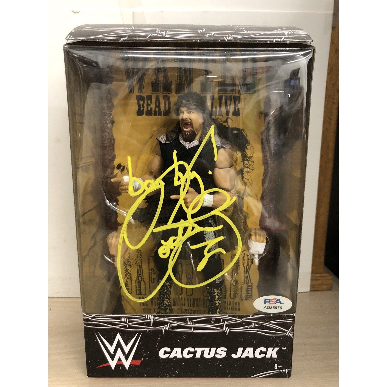 Cactus Jack (WCW) - WWE Elite SIGNED AUTO Mattel Mick Foley W/ PSA CoA 3 Faces