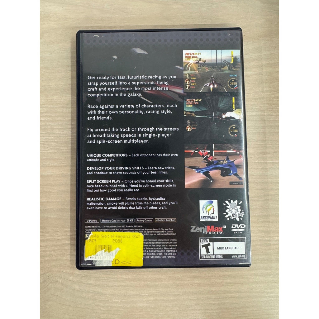 Power Drome PlayStation 2 PS2 Video Game Futuristic Racing Split-Screen