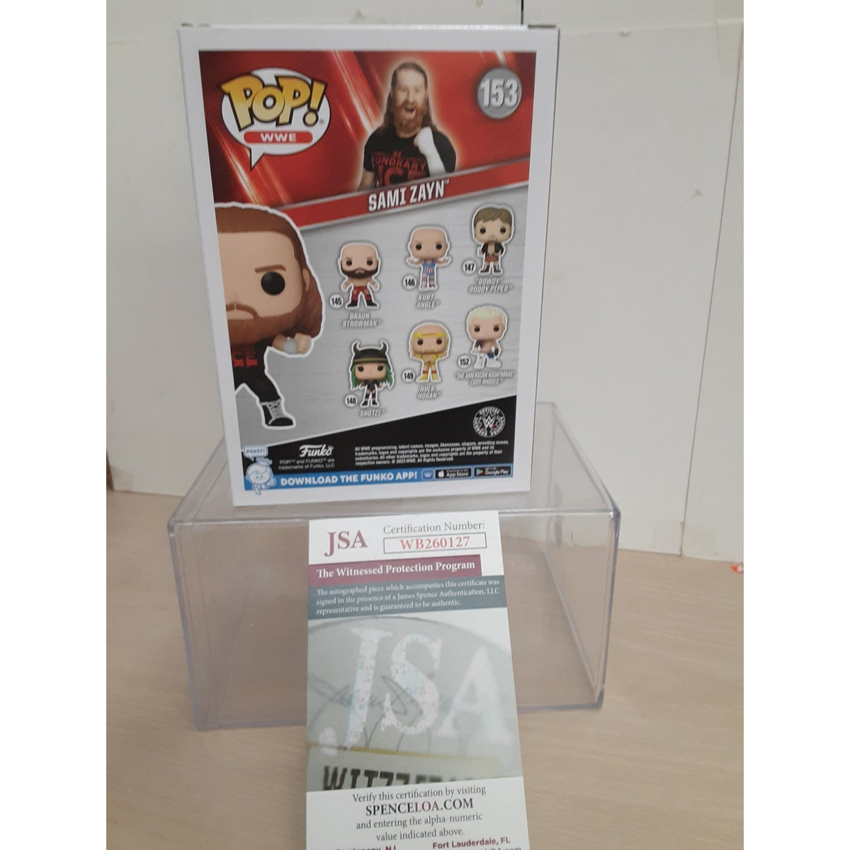 WWE Sami Zayn Signed Funko Pop JSA