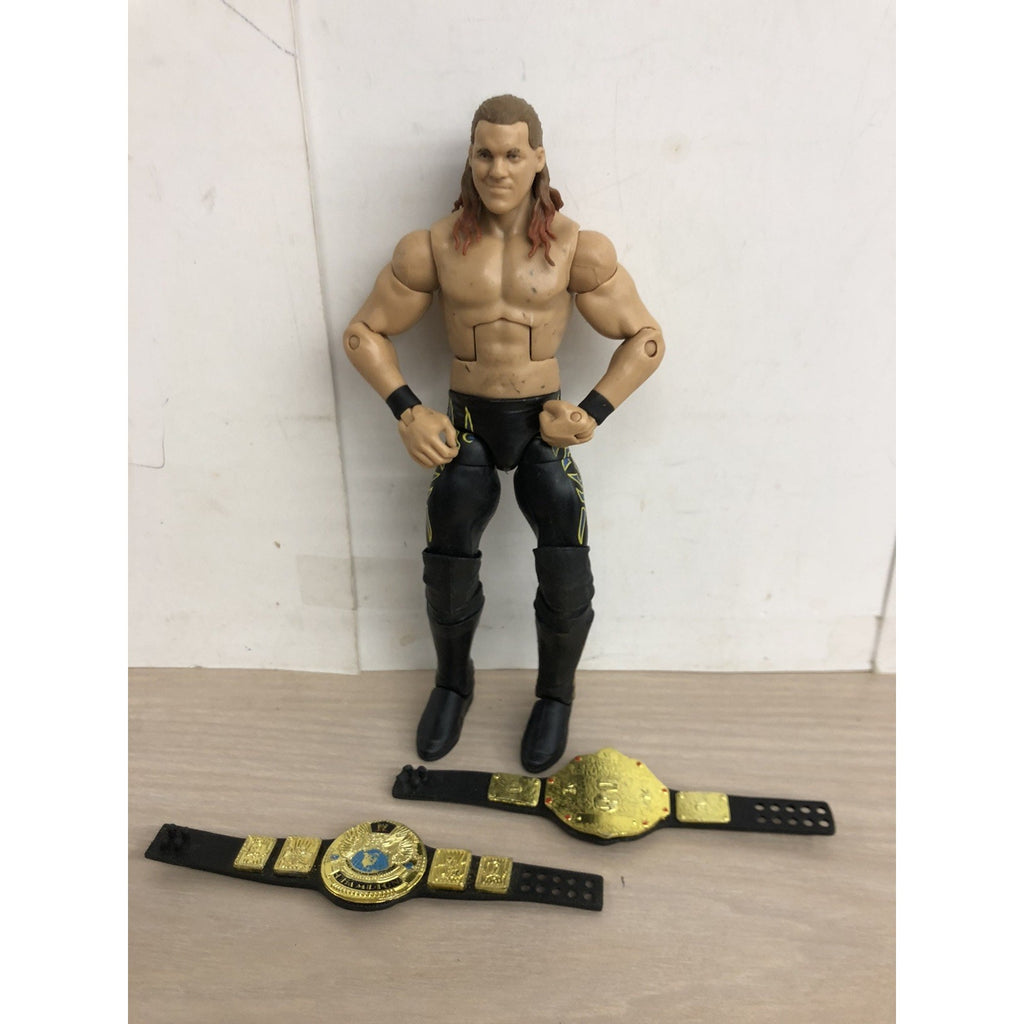 WWE Mattel Elite Defining Moments Chris Jericho Figure W/ 2 Belts, Missing Pad