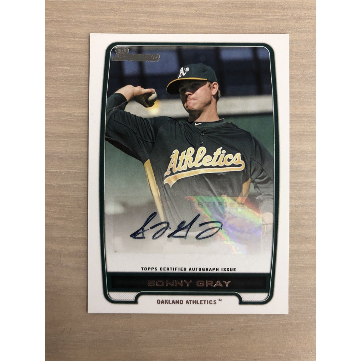 2012 Bowman Prospects Sony Gray Auto