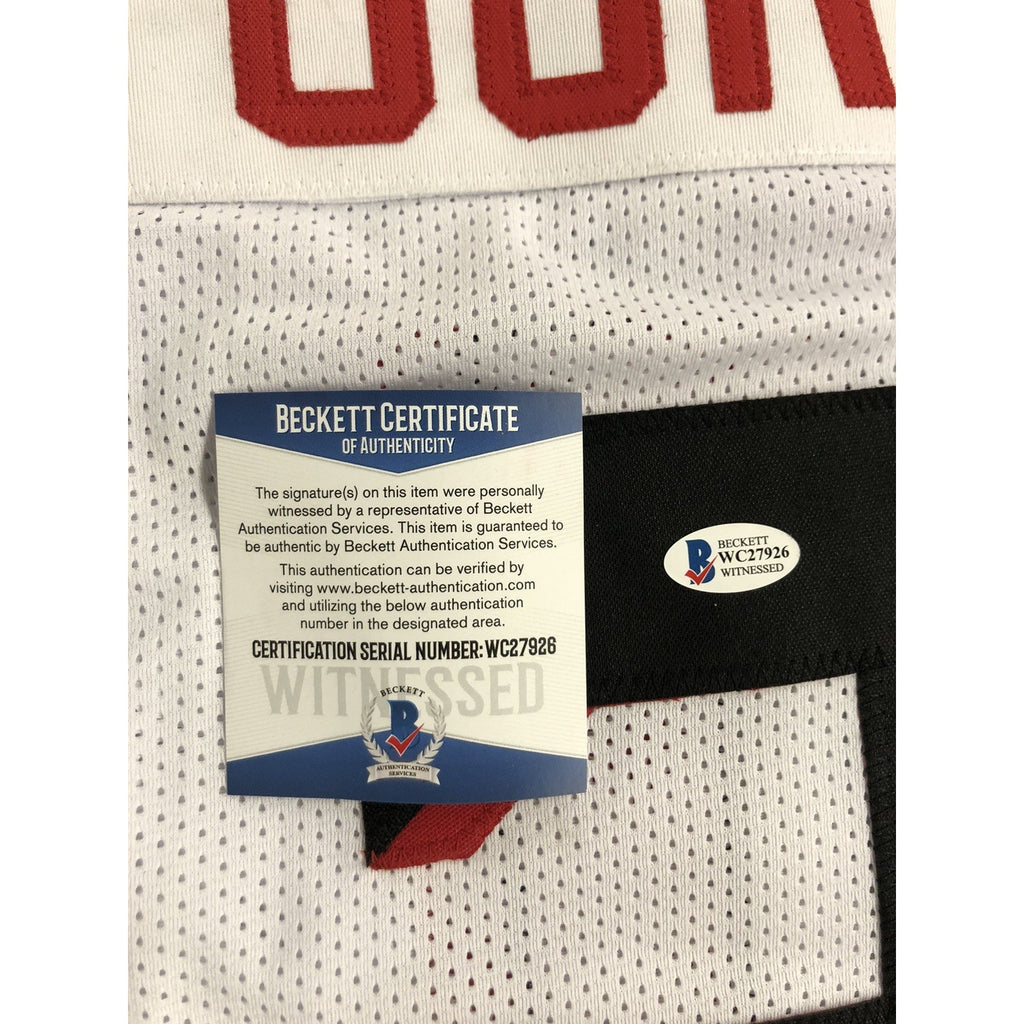 Todd Gurley Signed Atlanta Falcons White Framing Jersey (Beckett COA) Autograph