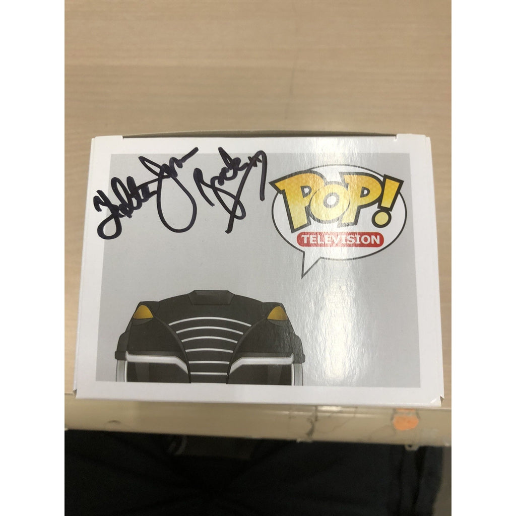 Black Power Rangers dual signed Funko by Walter Jones Inscribed Zack NO COA Auto