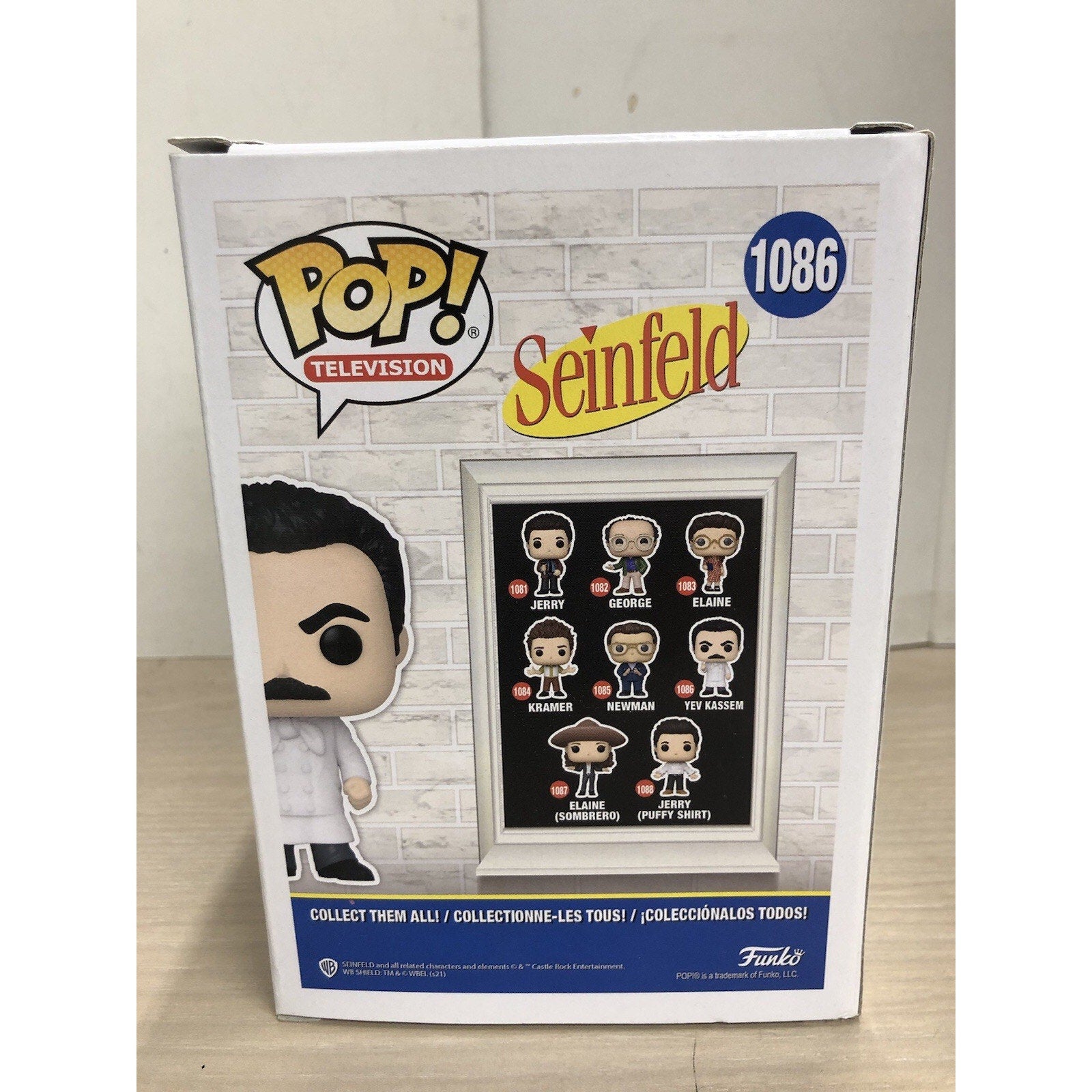 Larry Thomas Signed Yev Kassem Funko Pop #1086 Soup Nazi JSA CoA w/ Inscriptions