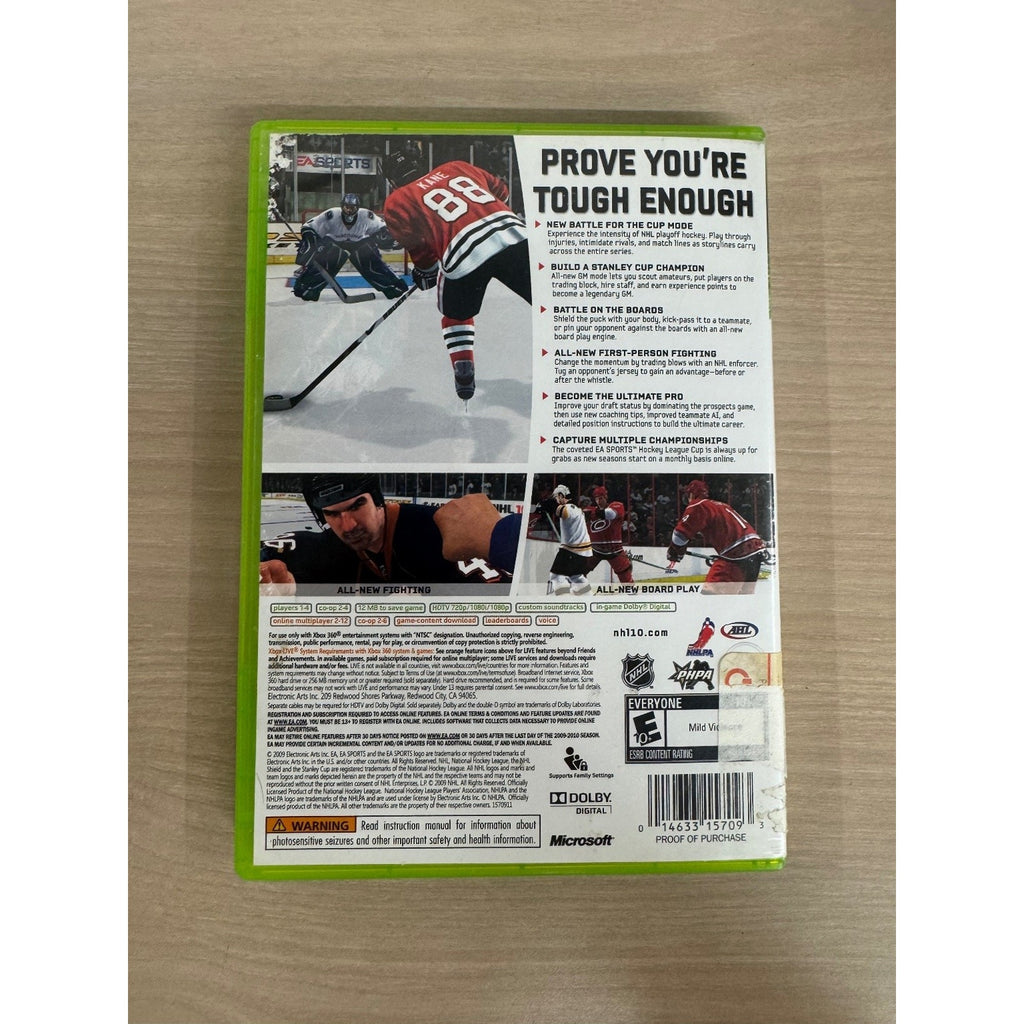 NHL 10 Xbox 360 Video Game Hockey EA Sports NTSC Multiplayer