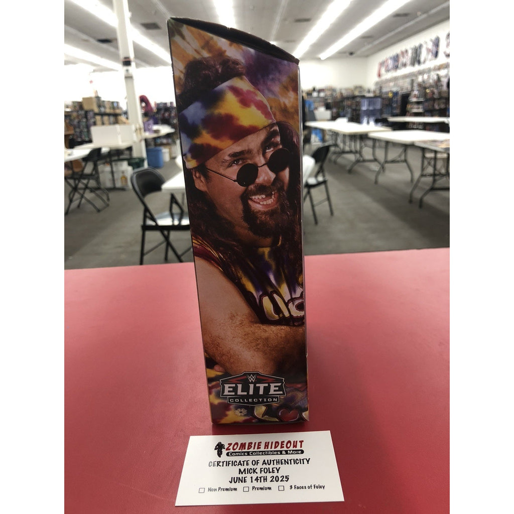 Dude Love (WWF) - WWE Elite SIGNED AUTO Mattel Mick Foley W/ Store CoA 3 Faces