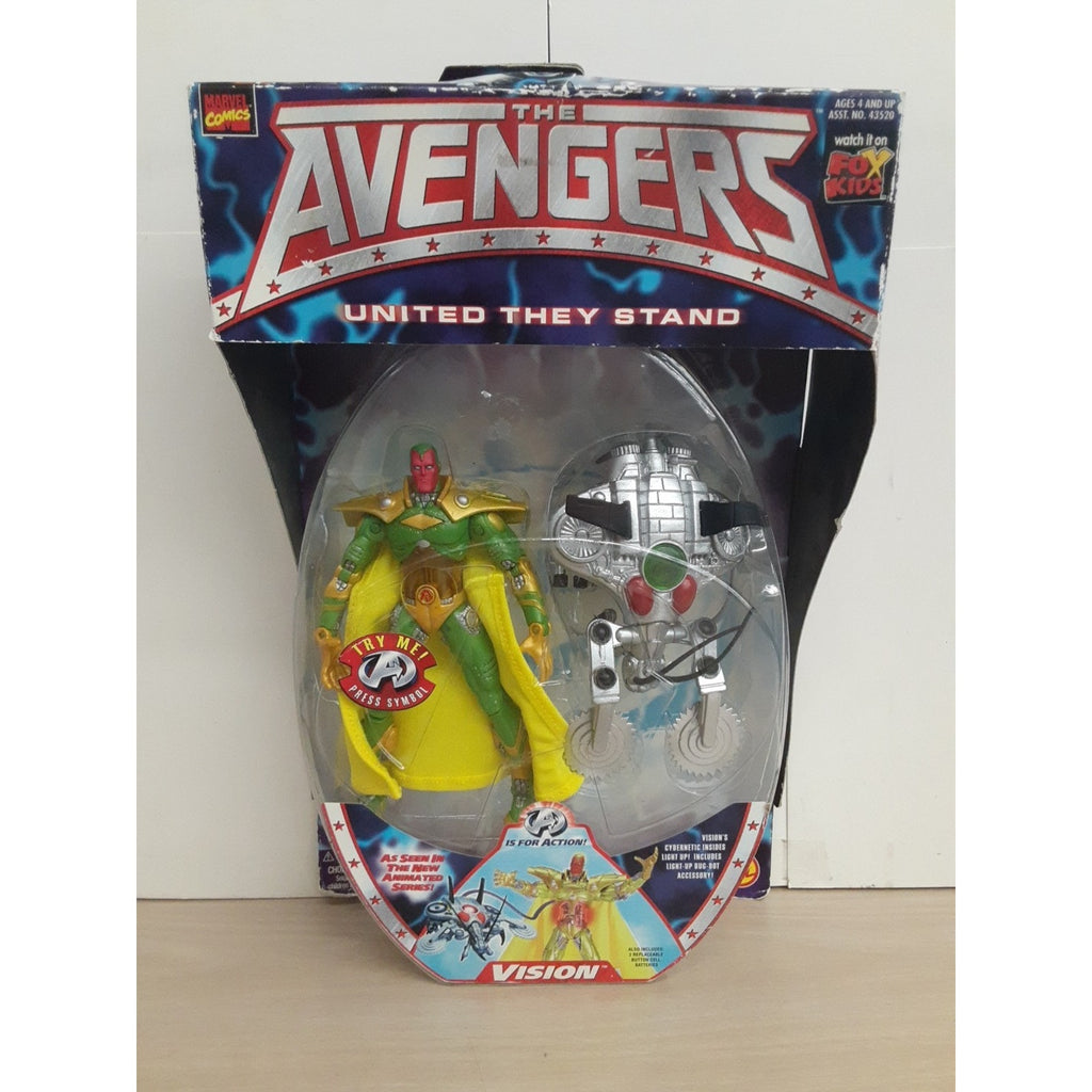 Avengers United They Stand Vision Light Up Action Figure Toy Marvel ToyBiz 1999