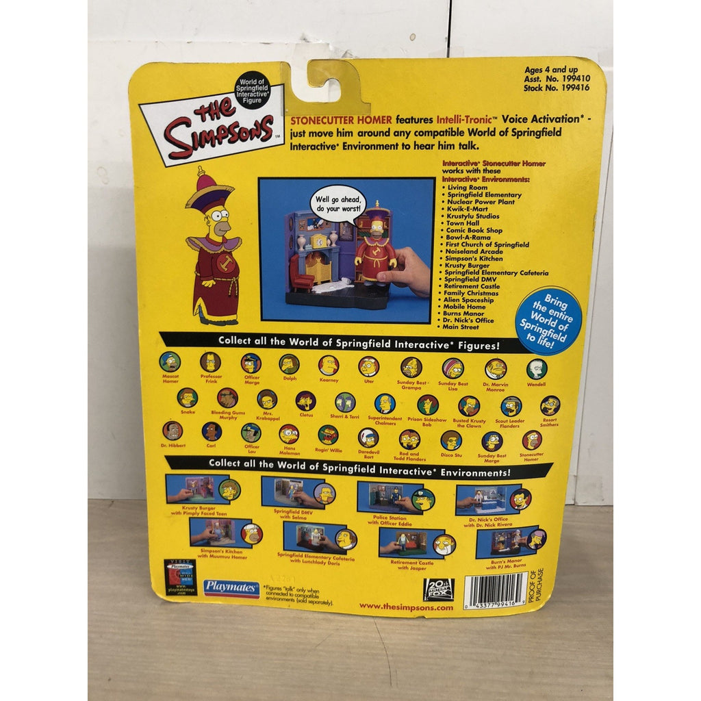 The Simpsons World Of Springfield Stonecutter Homer Action Figure Playmates