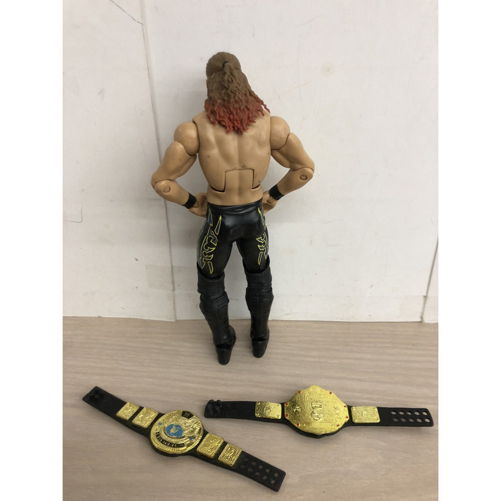 WWE Mattel Elite Defining Moments Chris Jericho Figure W/ 2 Belts, Missing Pad