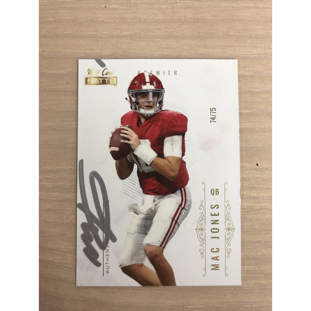2021 Wild Card Matte Mac Jones Premiere On Card Auto /75