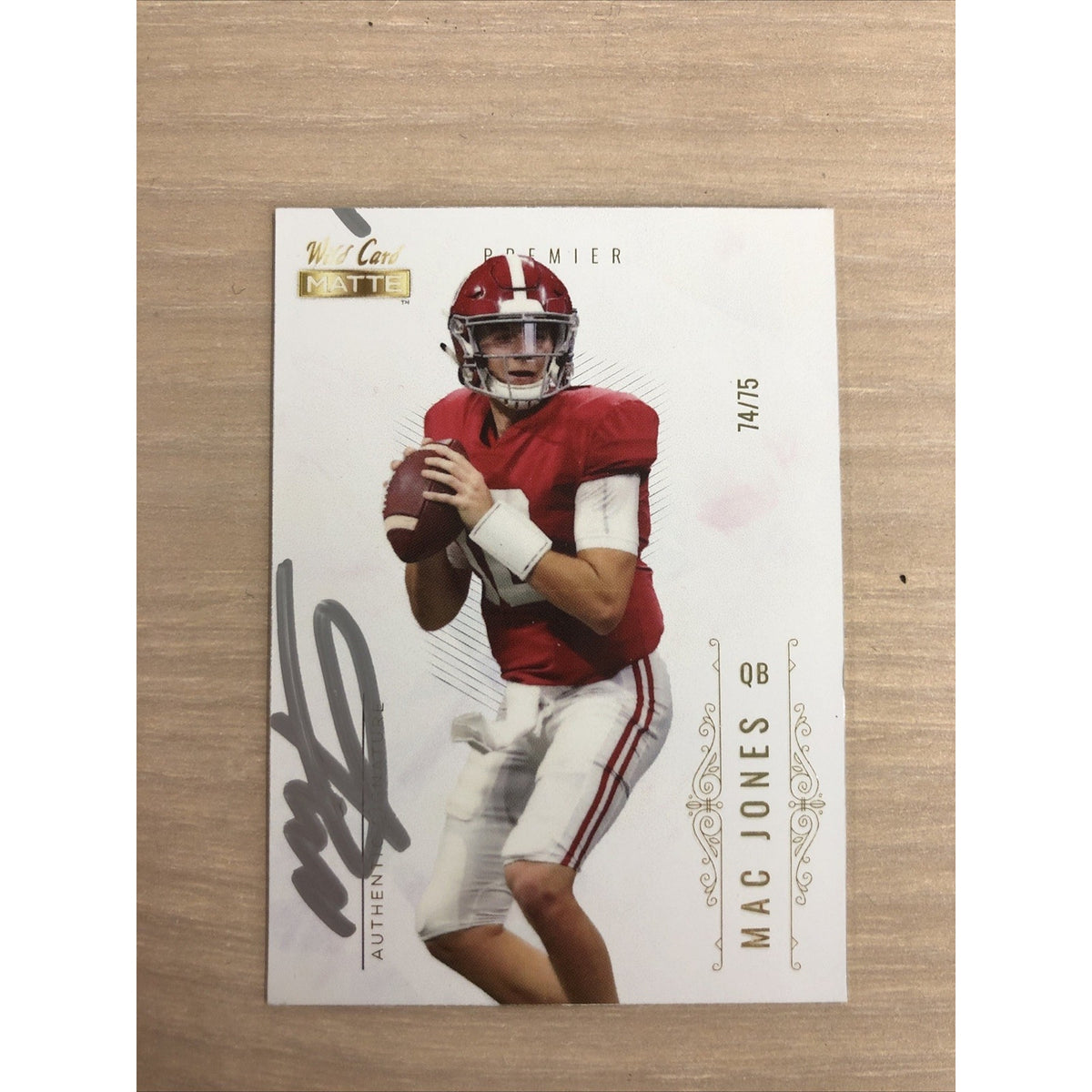 2021 Wild Card Matte Mac Jones Premiere On Card Auto /75