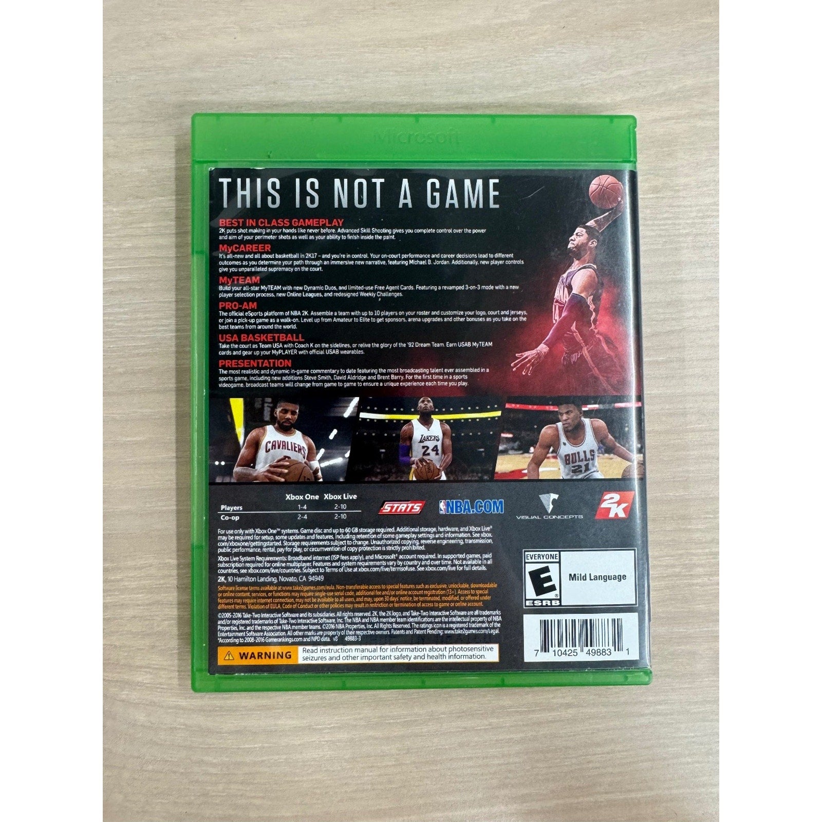 NBA 2K17 Xbox One Video Game Paul George MyCAREER Basketball Sports