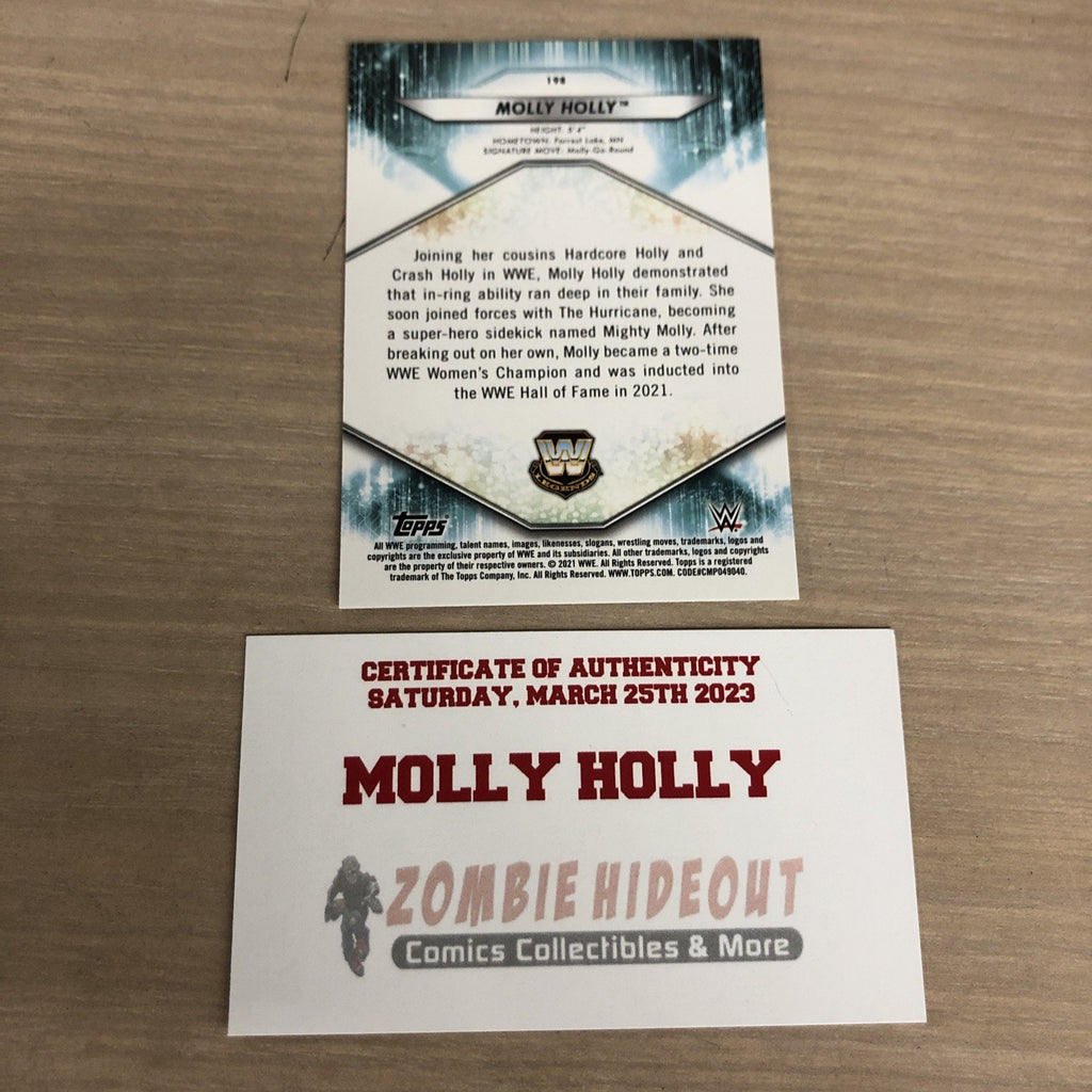SIGNED AUTOGRAPH 2021 Topps WWE Superstar Roster Card #198 Molly Holly W/ CoA