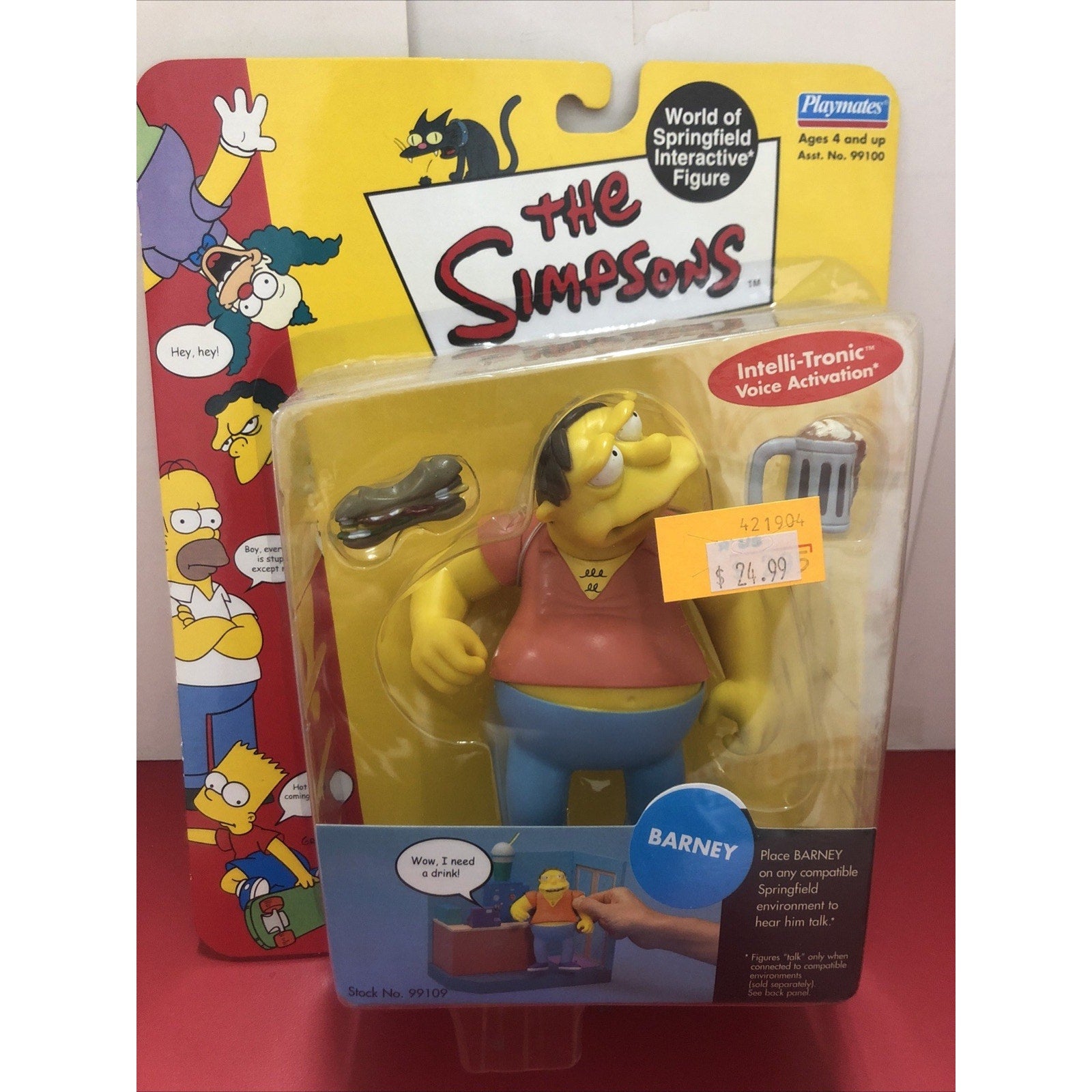 The Simpsons World of Springfield Barney Gumble Wave 2 Action Figure MOC