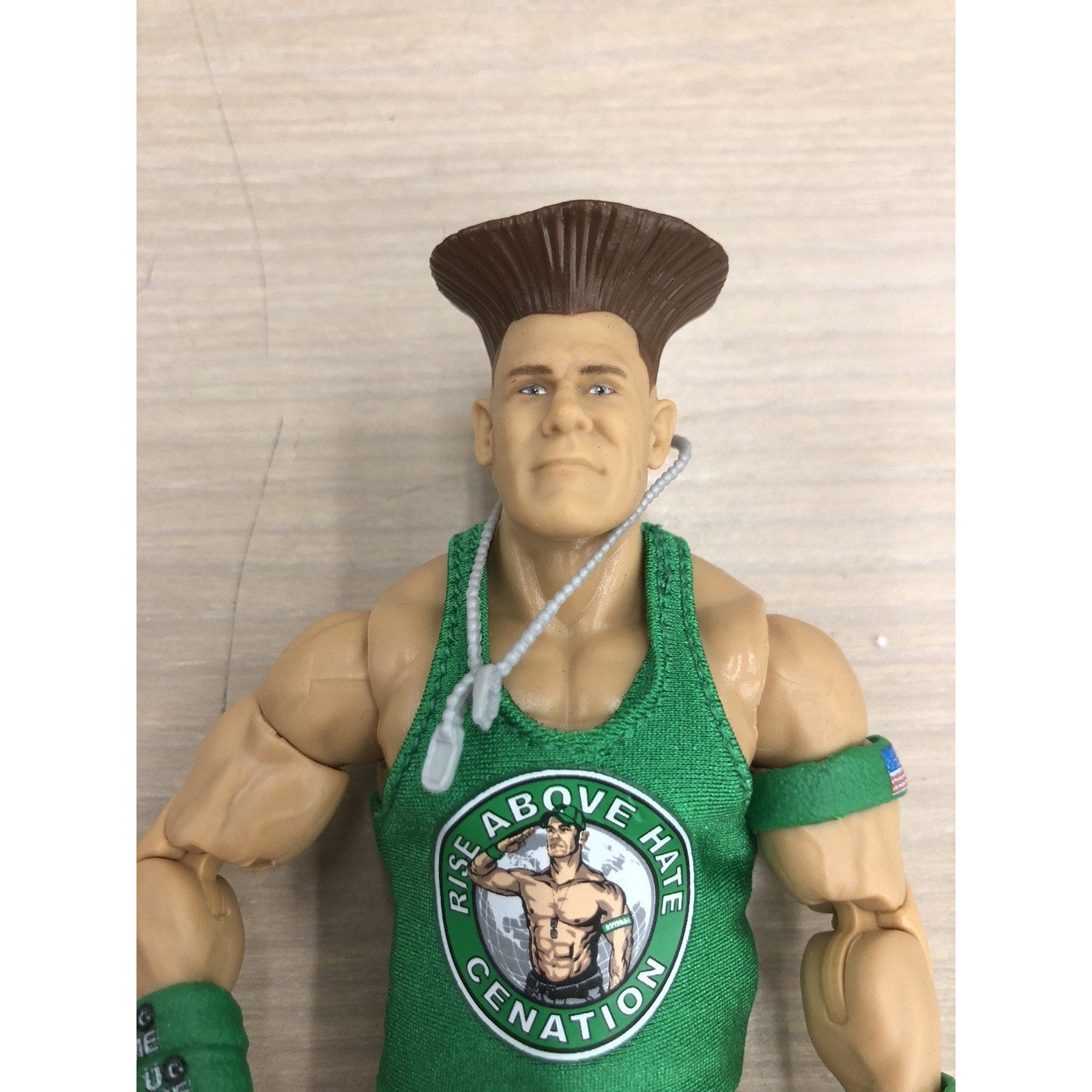 WWE x Street Fighter Elite Collection John Cena (as Guile) Figure Loose Complete