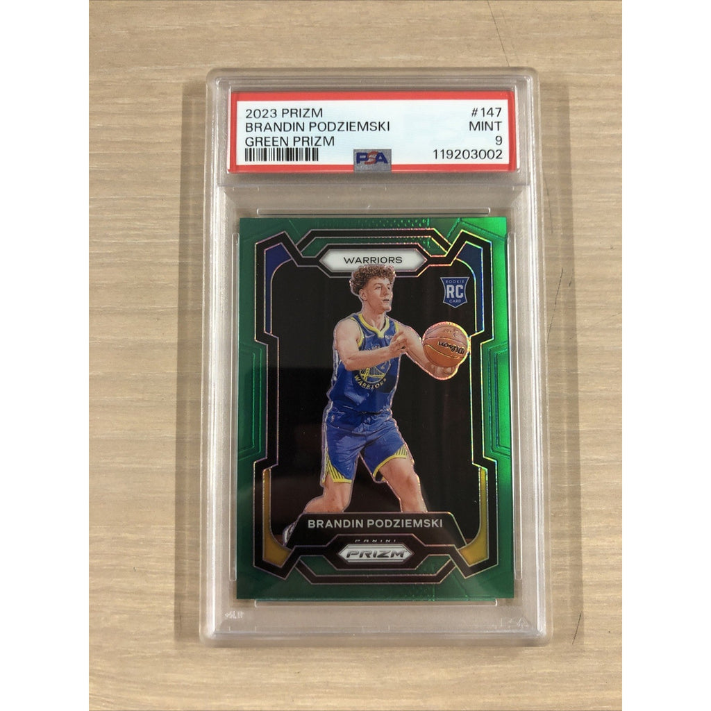2023-24 Panini Prizm Basketball Brandin Podziemski Green Prizm PSA 9