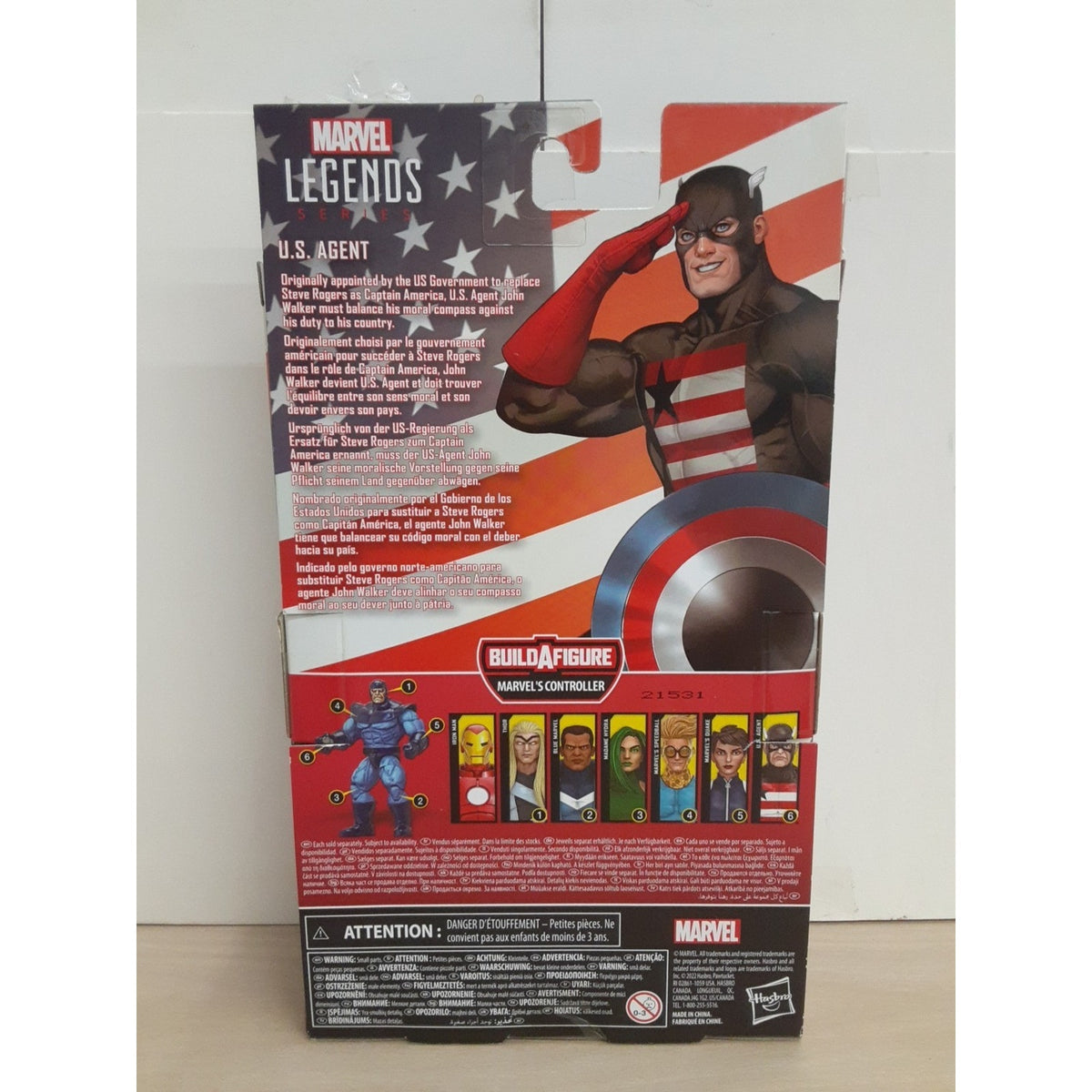 Hasbro Marvel Legends U.S. Agent 6 in Action Figure Marvel's Controller BAF