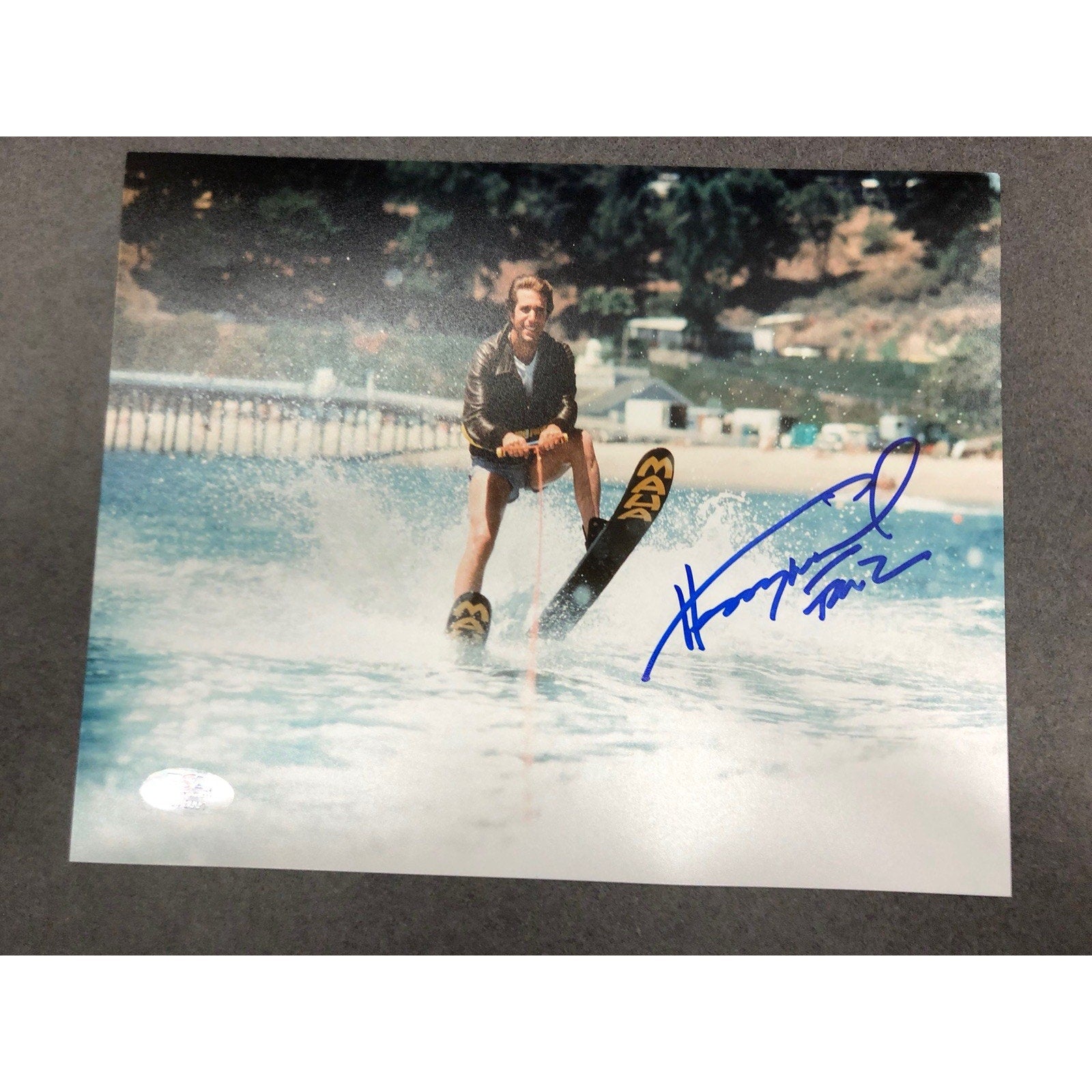 Henry Winkler Happy Days Jump The Shark signed 8x10 PSA Autograph Inscribed FONZ