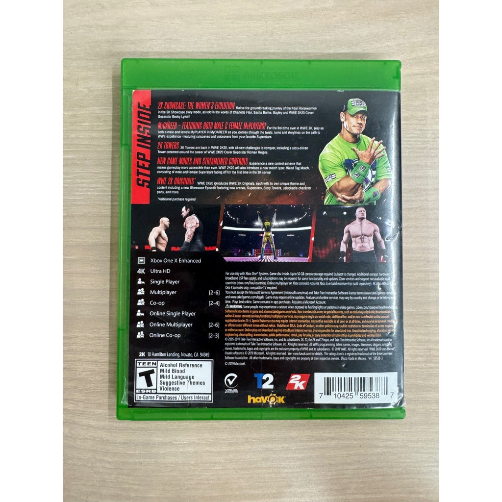 WWE 2K20 Xbox One Video Game Wrestling Sports Multiplayer 4K