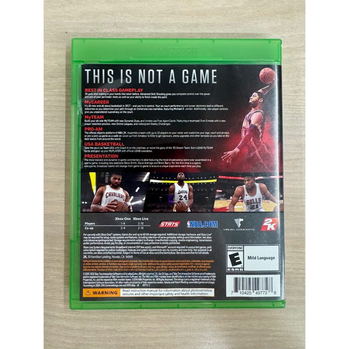 NBA 2K17 Xbox One Video Game Basketball Sports Paul George MyCAREER