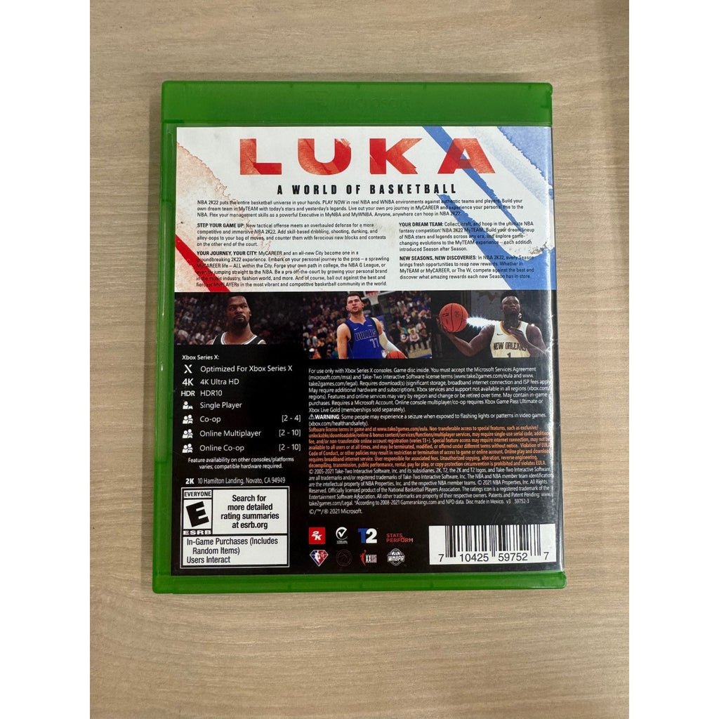 NBA 2K22 Xbox Series X Video Game 4K HDR Basketball Multiplayer