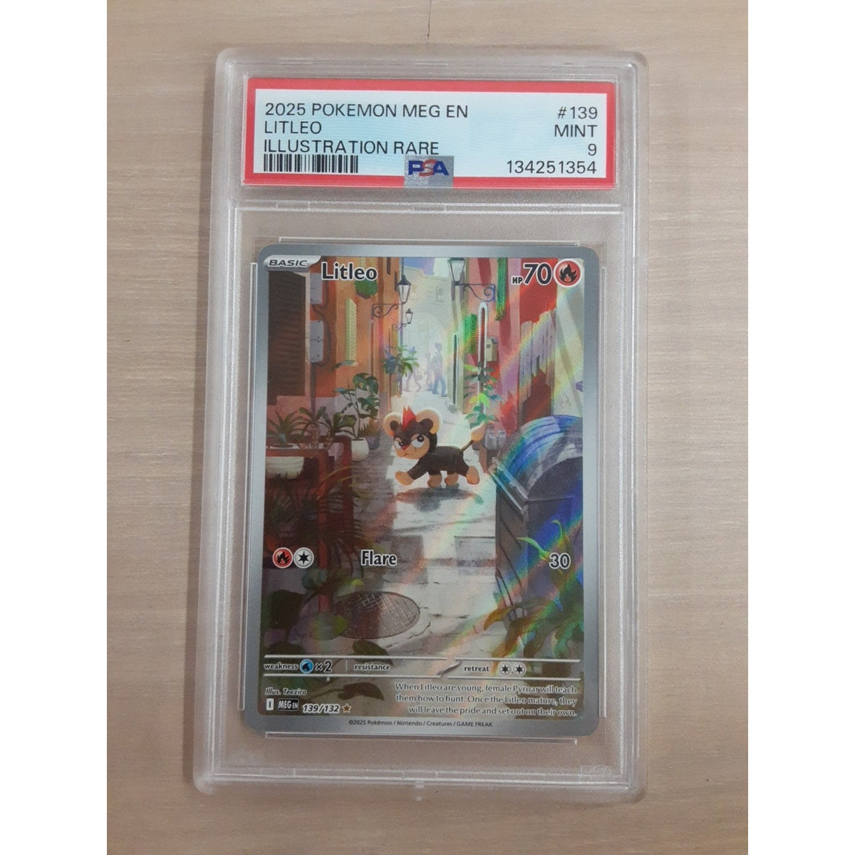 Litleo 139/132 Me01: Mega Evolution Holo PSA 9