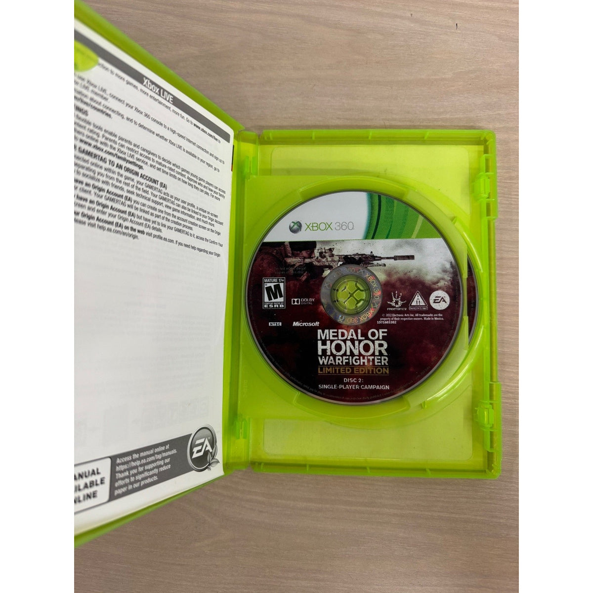 Medal of Honor Warfighter Limited Edition Xbox 360 Video Game FPS Shooter