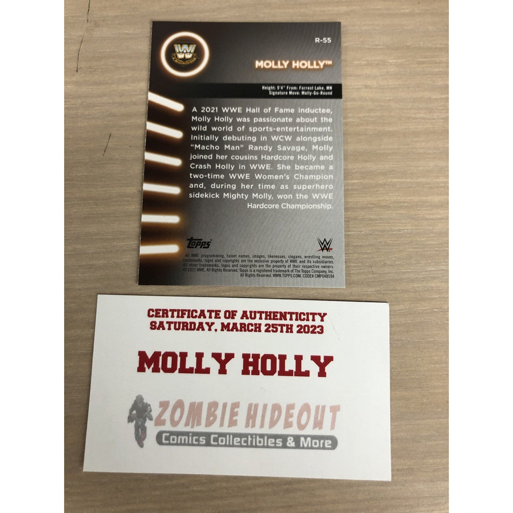 SIGNED AUTOGRAPH 2021 Topps WWE Women's Division #R-55 Molly Holly Roster W/ CoA