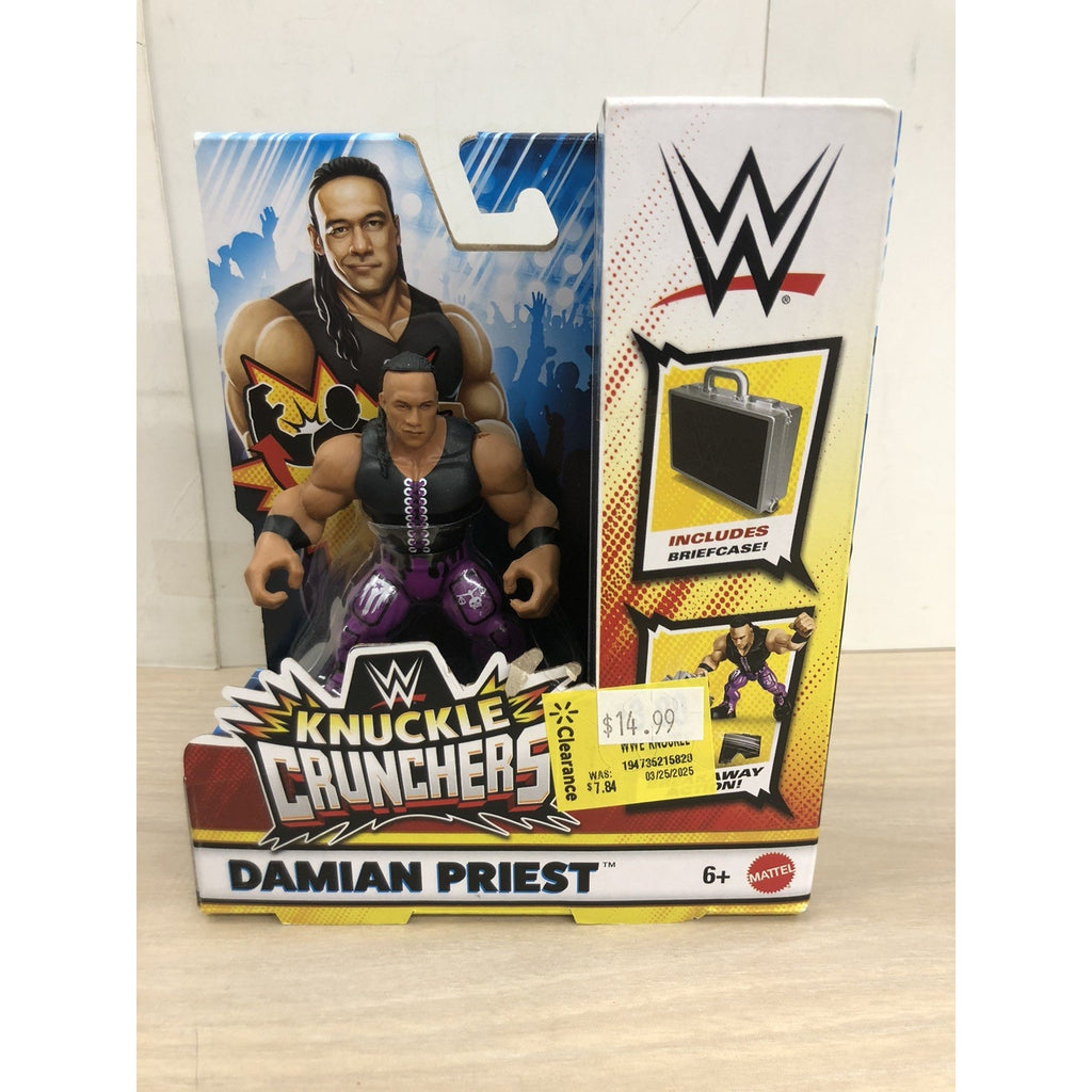 2024 Mattel WWE Knuckle Crunchers Damian Priest Includes Briefcase, New Sealed