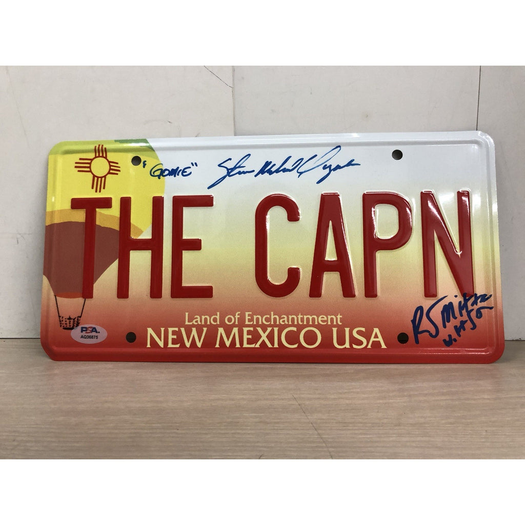 RJ Mitte & Steven Michael Quezada Signed License Plate Breaking Bad Auto PSA CoA